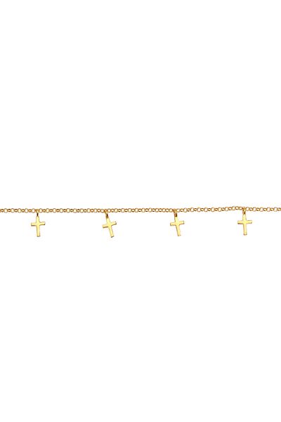 ELLI Halskette aus 925er Silber – Halsband Kreuz Glaube Religion Design