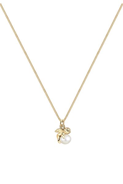 ELLI Halskette Damen Engel mit Süßwasser-Zuchtperle in 925 Sterling Silber