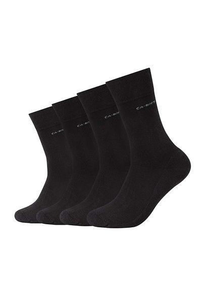 camano Unisex Socken - Walksocken, einfarbig, 4er Pack