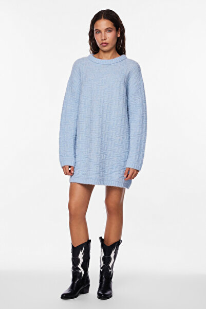 PIECES Pcsua Ls O-Deck Pulover Knit Dress Bc