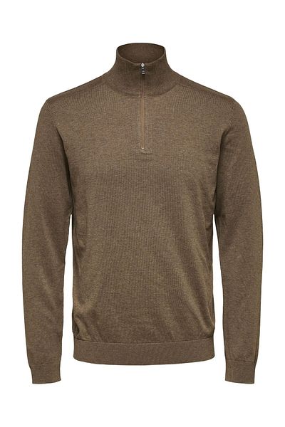 Selected Homme Strickpullover mit halbem Reißverschluss