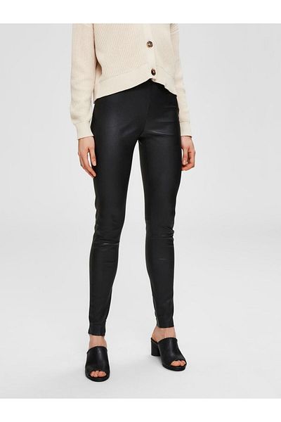 Selected Femme Leggings aus Lammleder