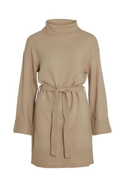 VILA Strickkleid Bindegürtel