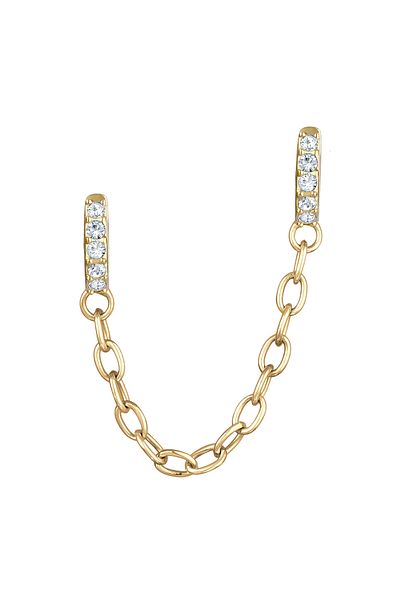 ELLI Ohrringe Duo Creolen Trend Kristal 925 Gümüş