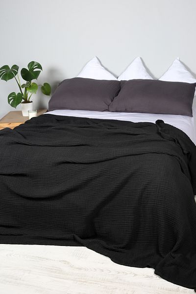 LUCKKA Double 4 Layer Muslin Bedspread - ZTYATAKORTUSU