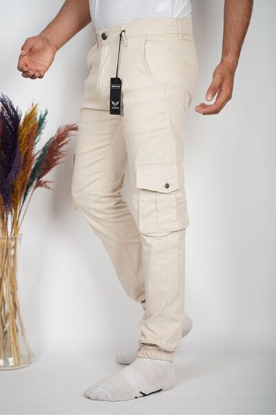 SENDORY GABARDİN LİKRALI KUMAŞ SLİM FİT KARGO PANTOLON SNDKRGPNT101