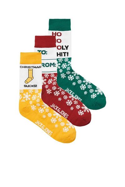 Jack & Jones Мъжки чорапи Jack Jones Xmas Gift 3 Pack 12246162