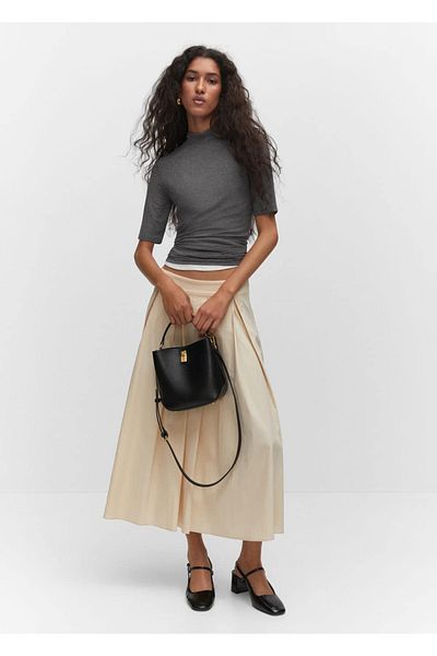 MANGO Woman T-Shirt mit hohem Kragen