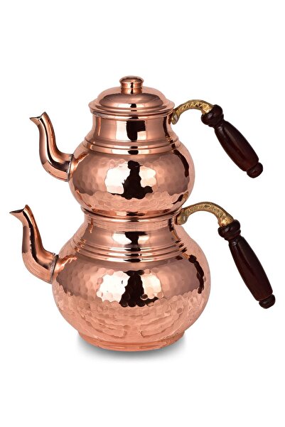 Cobper إبريق شاي نحاسي من Premium Collection Teatime مقاس كبير