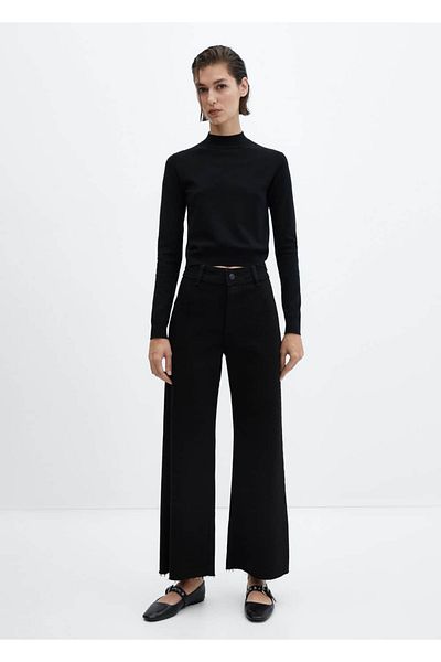 MANGO Woman High waist culotte jeans