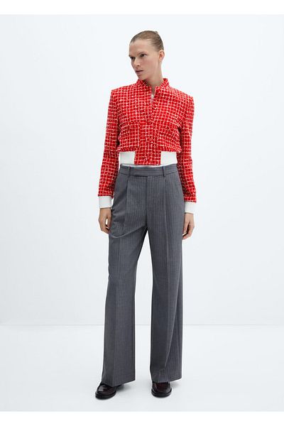 MANGO Woman Tweed Pocket Jacket