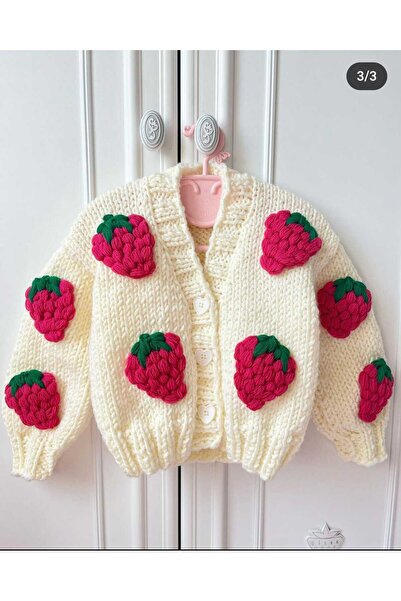 BİLGEM BUTİK سترة أطفال محبوكة يدويًا