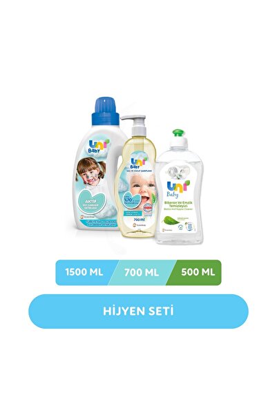 Uni Baby Avantajlı Temizlik Seti -1500 ml Deterjan +700 Ml Şampuan +500 ml Biberon Emzik Temizleyici