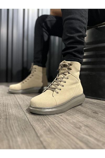 BZ Moda B-B080 VT Lace-Up Ορθοπεδική Σόλα Ανθεκτική στο νερό και στο κρύο Suede Ανδρικές χειμερινές μπότες Mink
