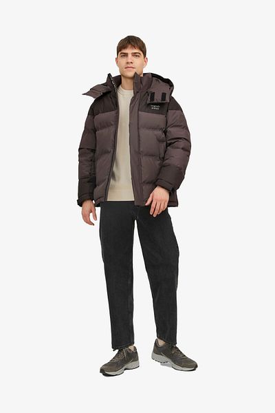 Jack & Jones Jortwice Techincal Puffer Men's Brown Coat 12238881-Brown