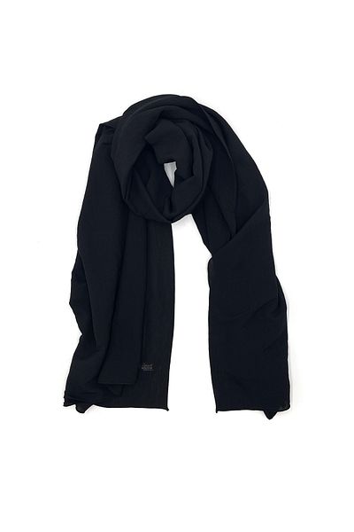 nazipek Black Crinkle Shawl Bamboo Crinkle Fabric Cotton Silky Look 185x75cm Crinkle Shawl