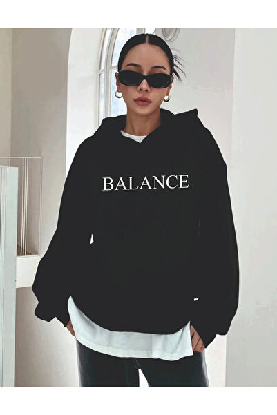 Jooy Company Φούτερ με κουκούλα με κουκούλα με στάμπα Balance