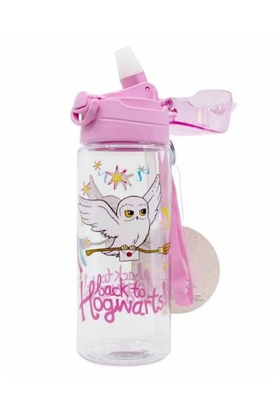 tüftürük Harry Potter Printed Straw and Hanger Lockable Water Bottle Flask 500 ml