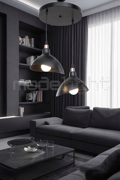 AG LightDesign Black Pendant Chandelier Bedroom Living Room Kitchen Hallway Lamp