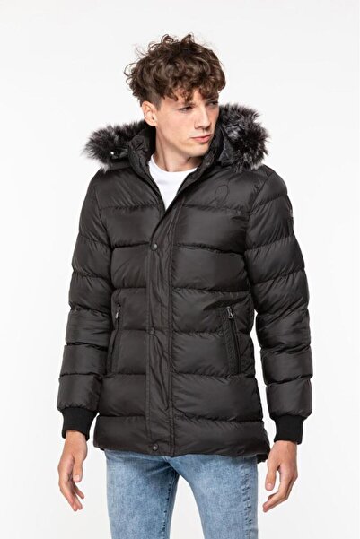 Slazenger Ανδρικό παλτό Harshal Ανδρικό παλτό μαύρο ST21JE011-500