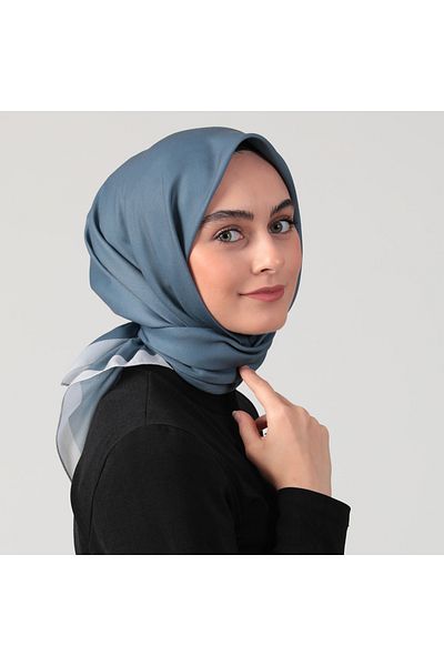 ipekistanbul Eșarfă din mătase din bumbac - Culoare uni - Antracit
