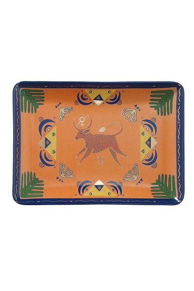 Kütahya Porselen BUTAHYA PORCELAIN TAN 18X13CM.COSMIC LOVE 2 PIECES CAKE SET 119/7
