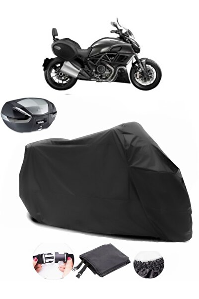 AutoEN Ducati Diavel Strada Rear Bag Compatible Black Motorcycle Tarpaulin Wa...
