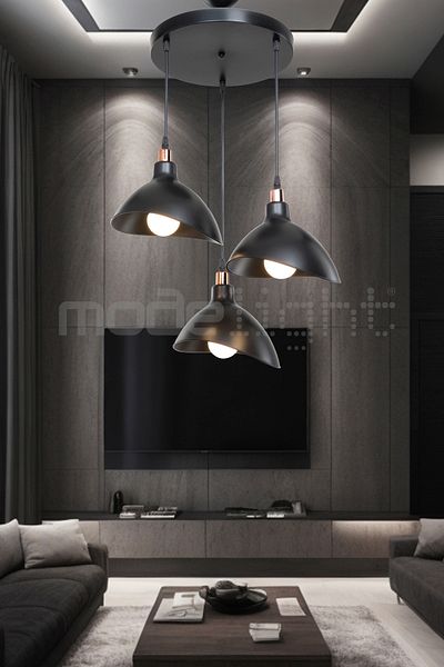 AG LightDesign Black Pendant Chandelier Bedroom Living Room Kitchen Hallway Lamp