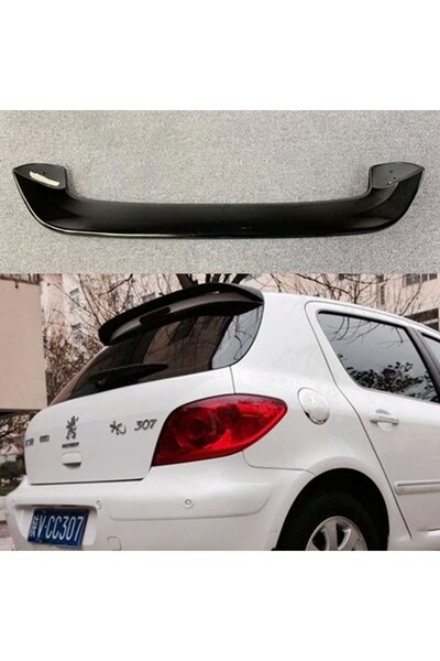HYM TUNİNG Peugeot 307 Spoiler, ABS Plastik Piano Black Parlak Siyah Spoyler,...