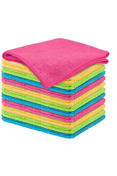 esatoys قطعة قماش للتنظيف من الألياف الدقيقة 12 قطعة 30 سم × 30 سم