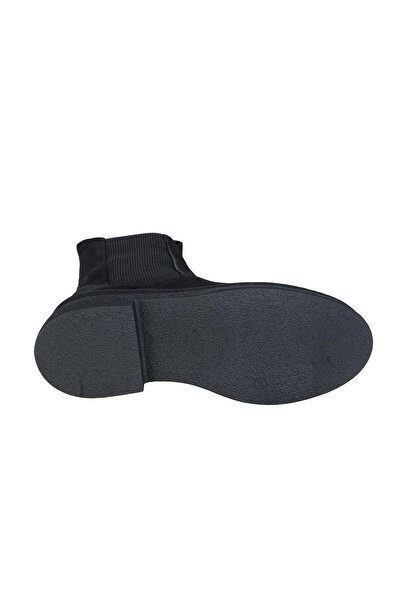 Bulldozer 240524   Μαύρα Suede 100% Δερμάτινα Γυναικεία Flat Μποτάκια