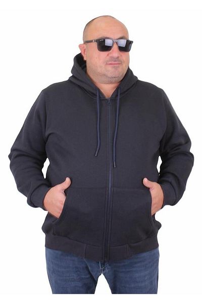 Starbattal Μεγάλο μέγεθος Unisex Hooded 3ip Sweat 11701 NAVY BLUE