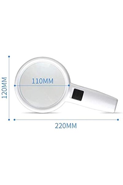 Tahtakale Dünyası عدسة مكبرة مع 3 مصابيح LED بنسبة تكبير 30x 11 سم (110 مم) ع...