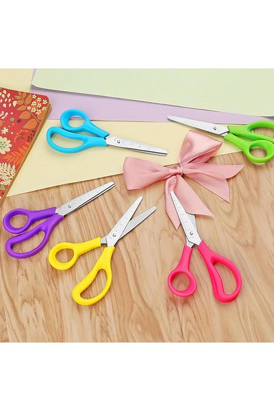 VipDeluXe Asdirne 12.7 cm School Package Children's Scissors Soft Comfortable Handles 5 Pieces
