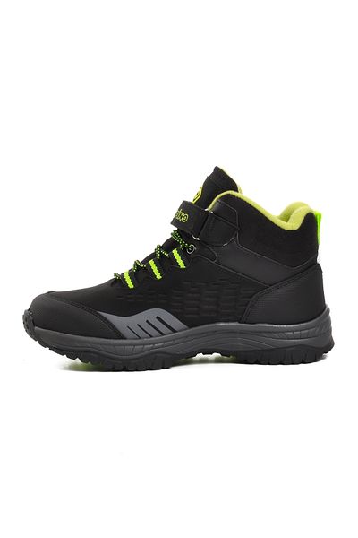 Aspor Pepino 1391-F Black-Phosphor Yellow Children's Outdoor Boots with Fleece Inside