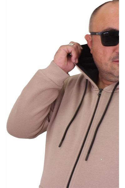 Starbattal Μεγάλο μέγεθος Unisex Hooded 3ip Sweat 11701 ΓΗ