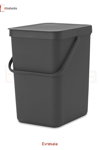 Brabantia Evrekala Trash Can with Wall or Floor Type 25 Liters New Series Bin Trash Can