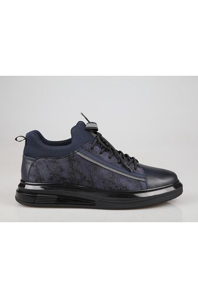 MARCOMEN Ανδρικά παπούτσια casual 16063 από γνήσιο δέρμα Navy Blue