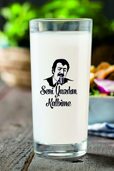 Tasarici Müslüm Baba Seni Yazdım Kalbime Rakı Bardağı 6'lı