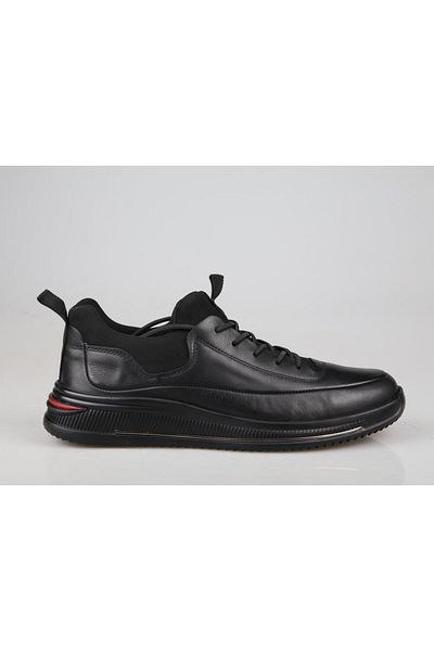 MARCOMEN 18450 Ανδρικά παπούτσια casual από γνήσιο δέρμα Air Bag Sole Black