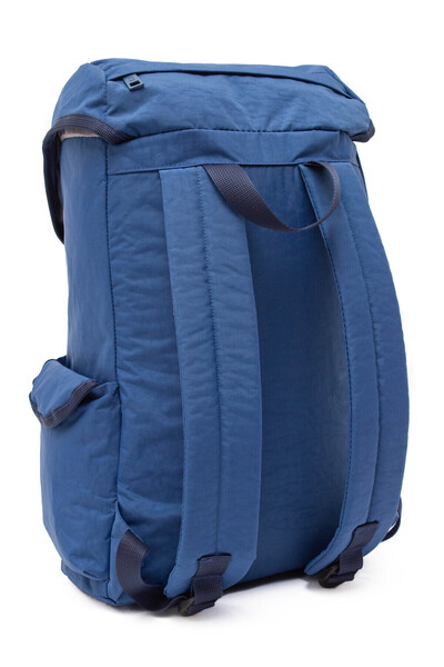 KAFF Logolu Mavi Unisex Krinkıl Kumaş Suya Dayanıklı Büzgülü Seyahat Spor Outdoor Okul Sırt Çantası