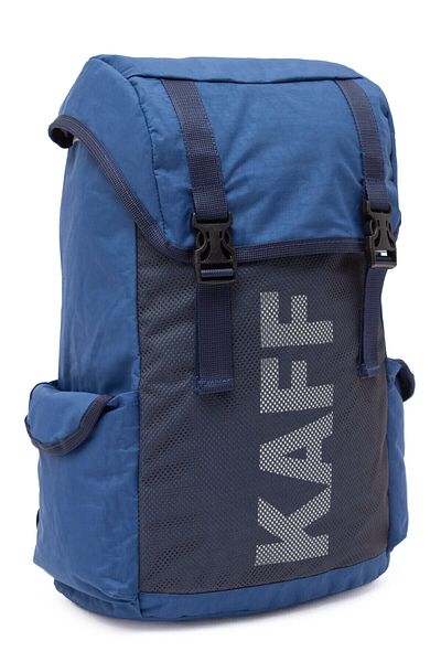 KAFF Cu siglă, albastru, unisex, țesătură șifonată, rezistentă la apă, cu șnur, pentru sport de călătorie, în aer liber