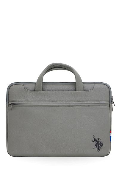 U.S. Polo Assn. قاعدة. بولو أسن. ماك بوك إير - ماك بوك برو 13&13.3 بوصة متوافق مع الكمبيوتر المحمول وحقيبة الملفات رمادي PLEVR23704