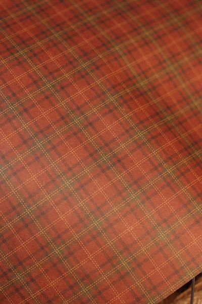 demontecraft Plaid pattern Kraft paper 70x100 5 pieces
