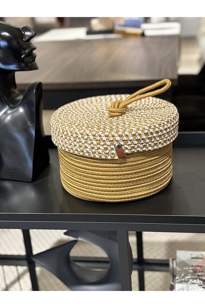 MaVaux Jute Basket - Walnut Covered