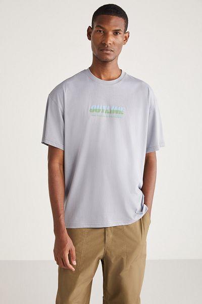 GRIMELANGE Ανδρικό μπλουζάκι Antonio Oversize Fit 100% βαμβάκι με εμπριμέ υφή