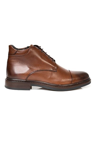 Greyder 75143 Ανδρικές κλασικές μπότες από γνήσιο δέρμα καφέ με φερμουάρ