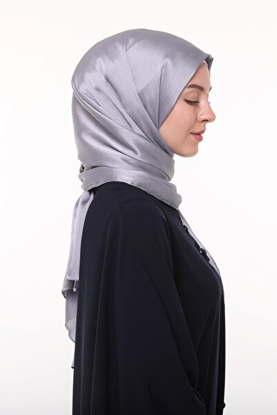 Altobeh Shiny Luxury Yoryo Satin Chiffon Women's Evening Dress - Janjan Shawl-Grey