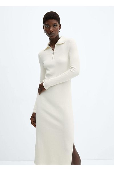 MANGO Woman Zippered collar dress