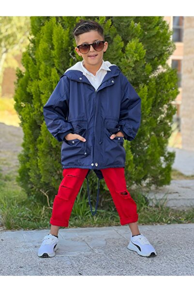 EsareModa Palton de blană din bumbac, impermeabil, cu glugă, unisex